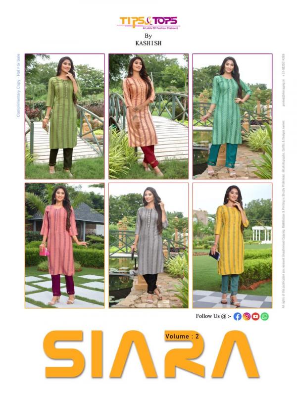 Tips Tops Siara vol 2 Rayon Designer Exclusive Kurti Collection